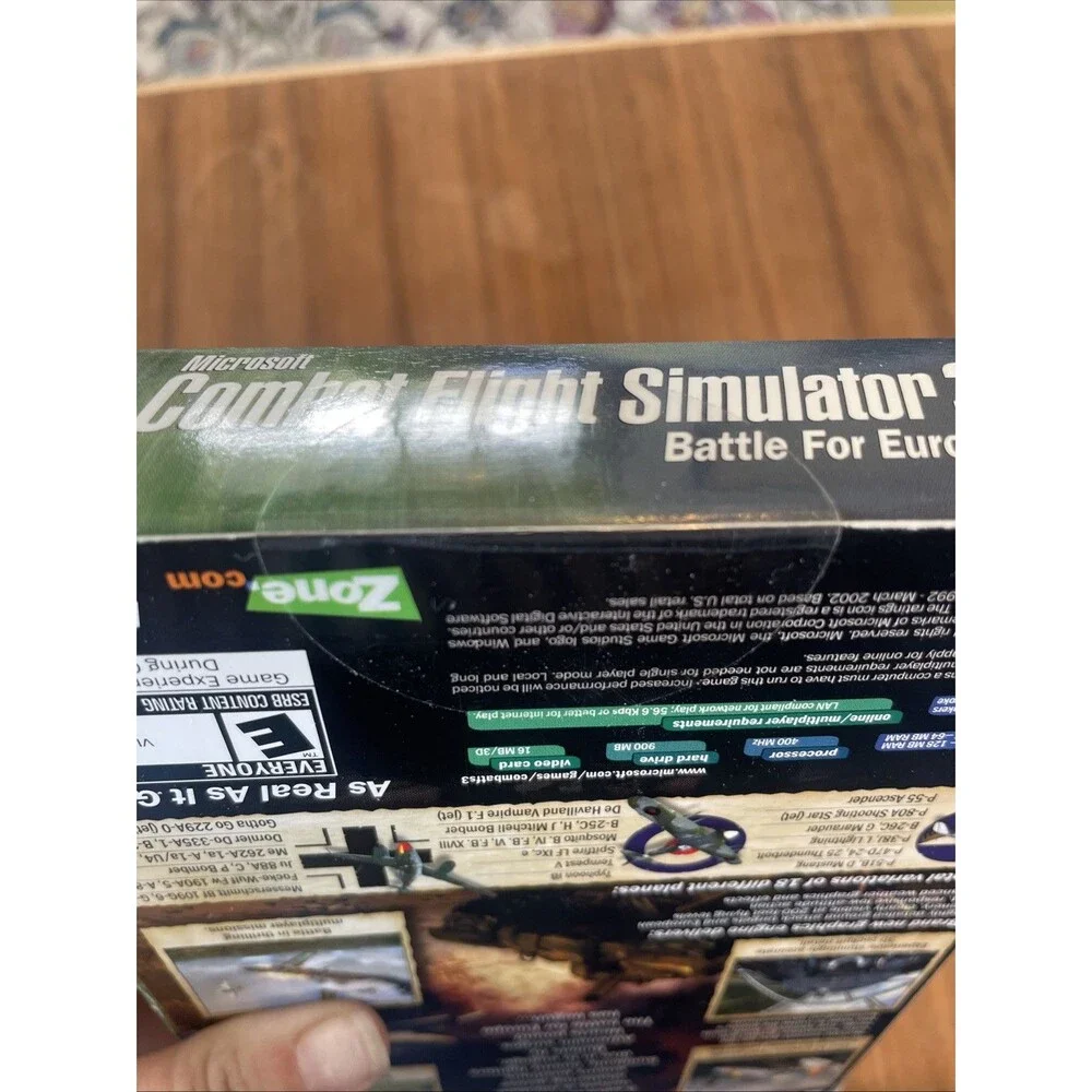 NOS Microsoft Combat Flight Simulator 3 Battle for Europe SEALED 2002 Orig Box